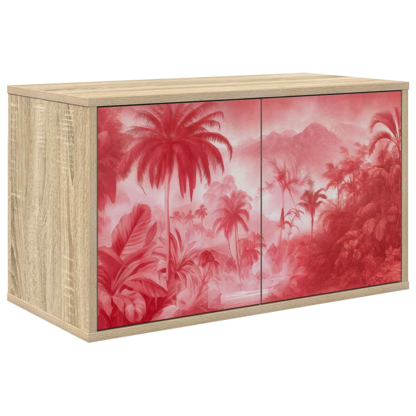 vidaXL Wall-mounted TV Cabinet AACHEN 69 x 33 x 40 cm Sonoma Oak 1