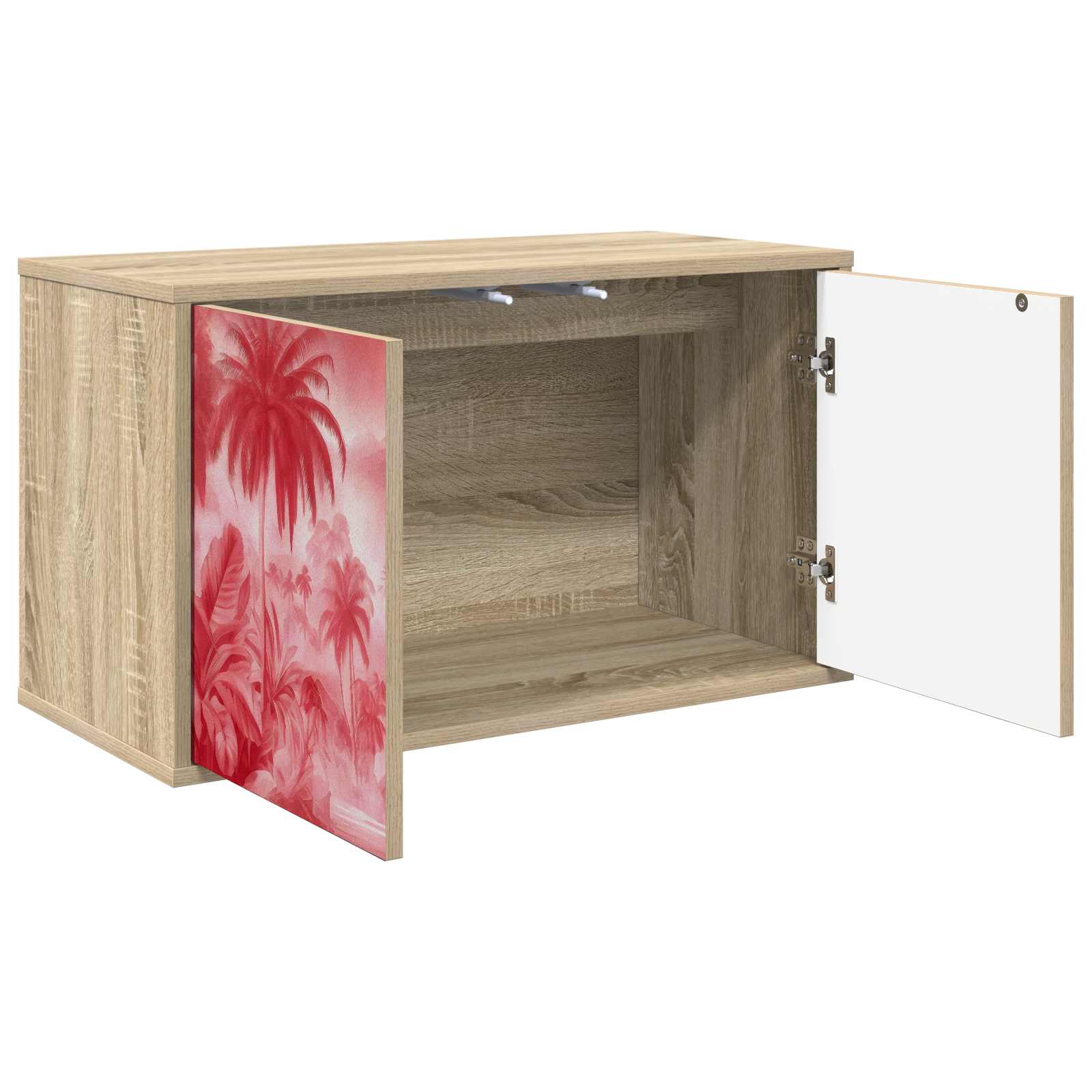 vidaXL Wall-mounted TV Cabinet AACHEN 69 x 33 x 40 cm Sonoma Oak 2