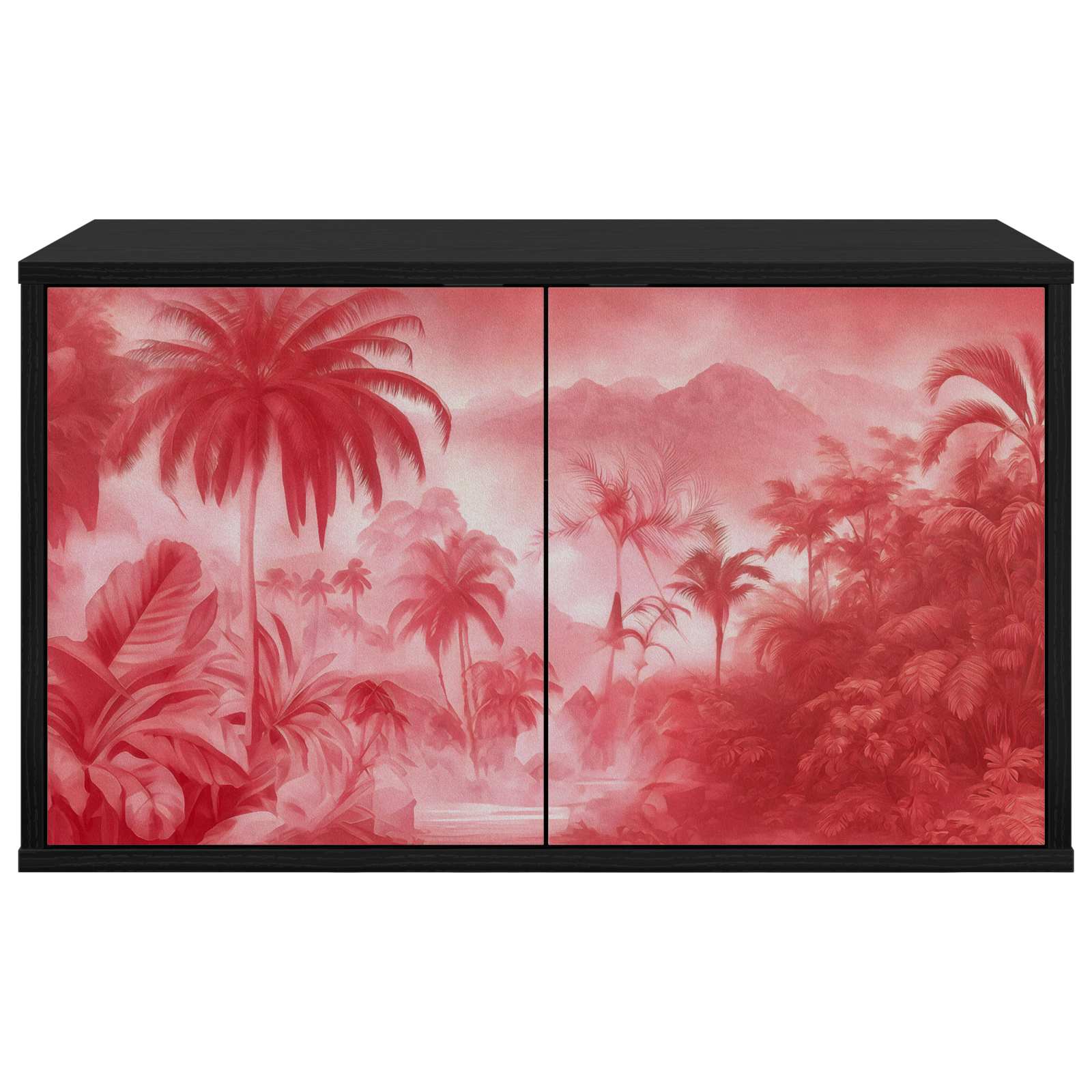 vidaXL Wall-mounted TV Cabinet AACHEN 69 x 33 x 40 cm Black Oak 3