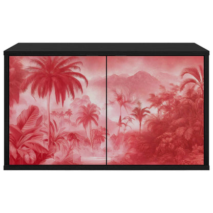 vidaXL Wall-mounted TV Cabinet AACHEN 69 x 33 x 40 cm Black Oak 3