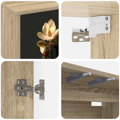 vidaXL Wall-mounted TV Cabinet BREMEN 69 x 33 x 40 cm Sonoma Oak 5