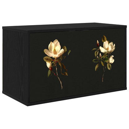 vidaXL Wall-mounted TV Cabinet BREMEN 69 x 33 x 40 cm Black Oak 1