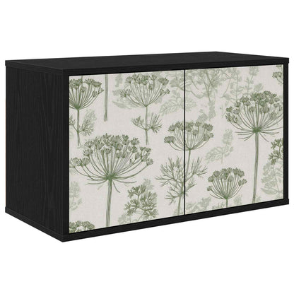 vidaXL Wall-mounted TV Cabinet GOTHA 69 x 33 x 40 cm Black Oak 1