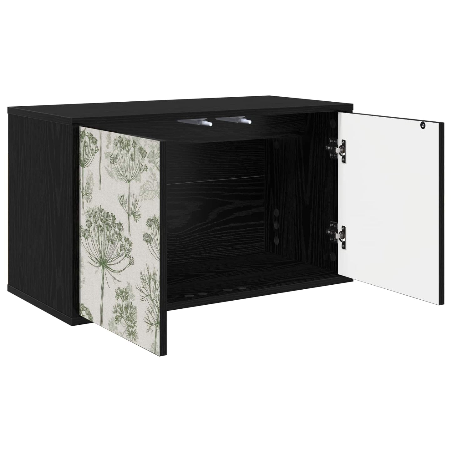 vidaXL Wall-mounted TV Cabinet GOTHA 69 x 33 x 40 cm Black Oak 2