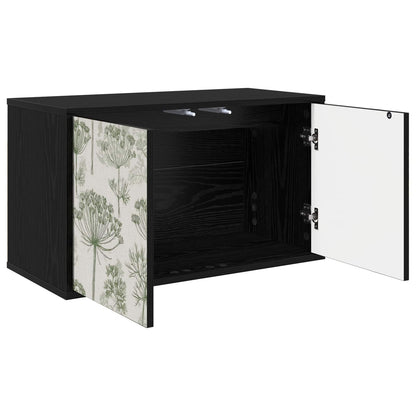 vidaXL Wall-mounted TV Cabinet GOTHA 69 x 33 x 40 cm Black Oak 2