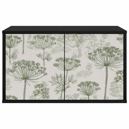 vidaXL Wall-mounted TV Cabinet GOTHA 69 x 33 x 40 cm Black Oak 3