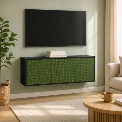 vidaXL Wall-mounted TV Cabinet GELEEN 102 x 33 x 40 cm Black Oak 1