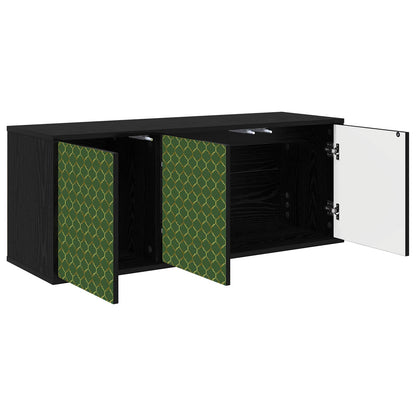 vidaXL Wall-mounted TV Cabinet GELEEN 102 x 33 x 40 cm Black Oak 3