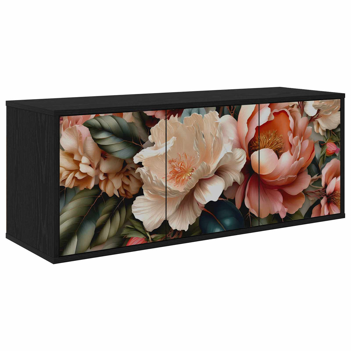 vidaXL Wall-mounted TV Cabinet BORNE 102 x 33 x 40 cm Black Oak 2