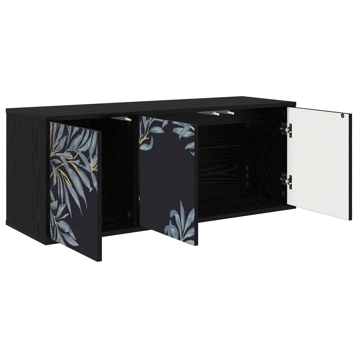 vidaXL Wall-mounted TV Cabinet DOKKUM 102 x 33 x 40 cm Black Oak 3