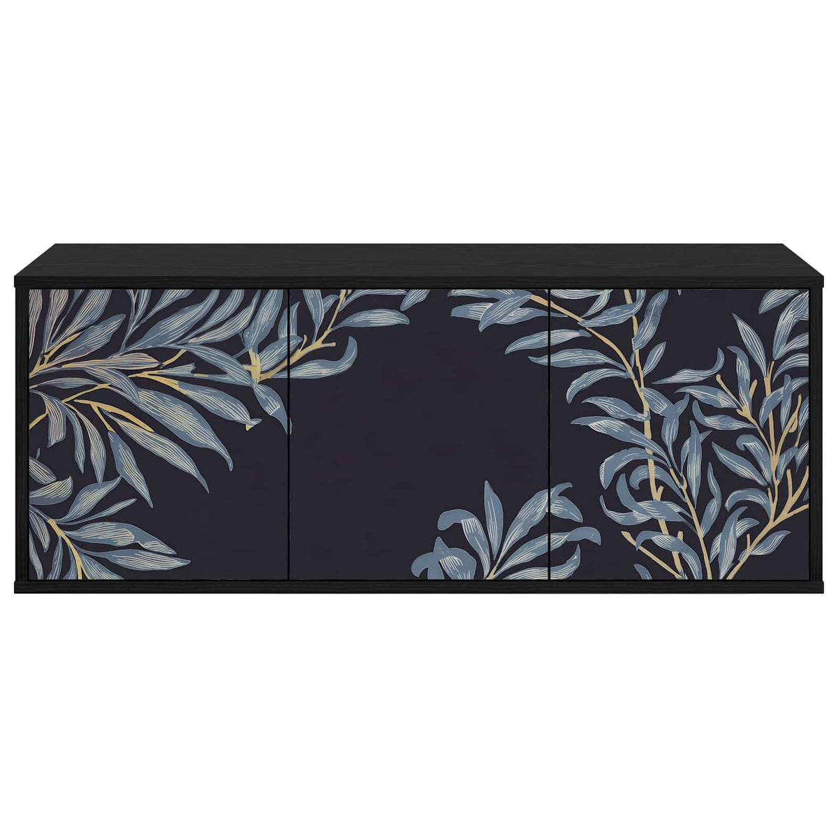 vidaXL Wall-mounted TV Cabinet DOKKUM 102 x 33 x 40 cm Black Oak 4