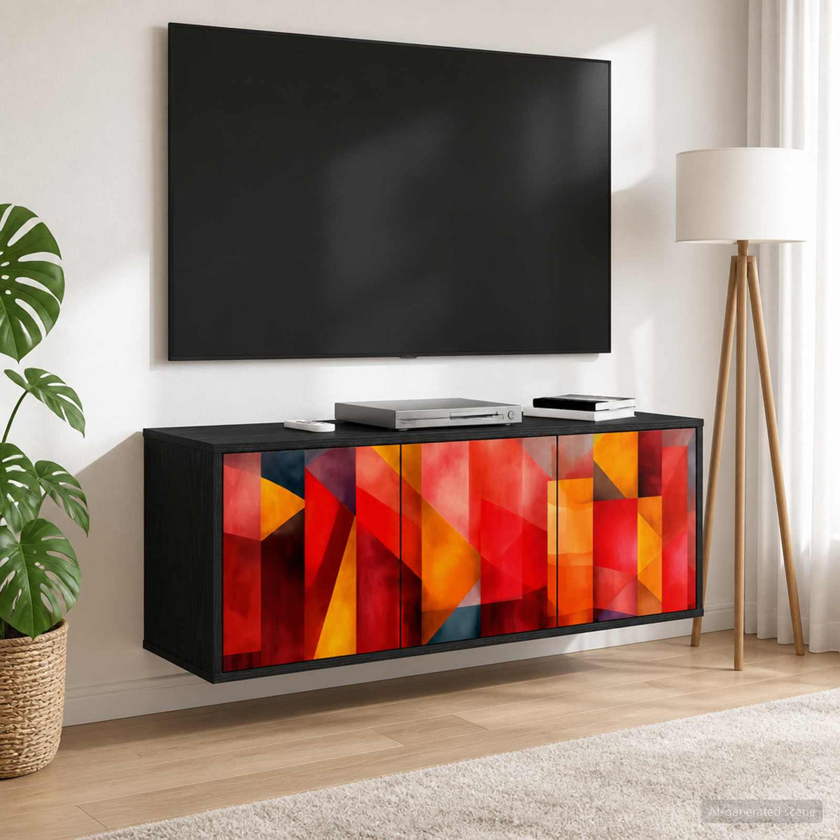 vidaXL Wall-mounted TV Cabinet HEESCH 102 x 33 x 40 cm Black Oak 1