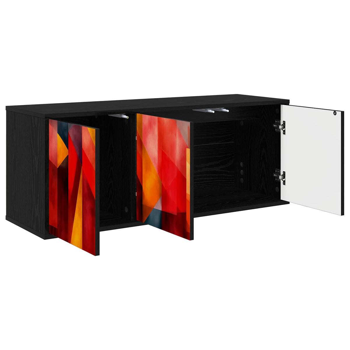 vidaXL Wall-mounted TV Cabinet HEESCH 102 x 33 x 40 cm Black Oak 3