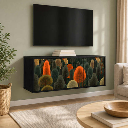 vidaXL Wall-mounted TV Cabinet ZAANDAM 102 x 33 x 40 cm Black Oak 1