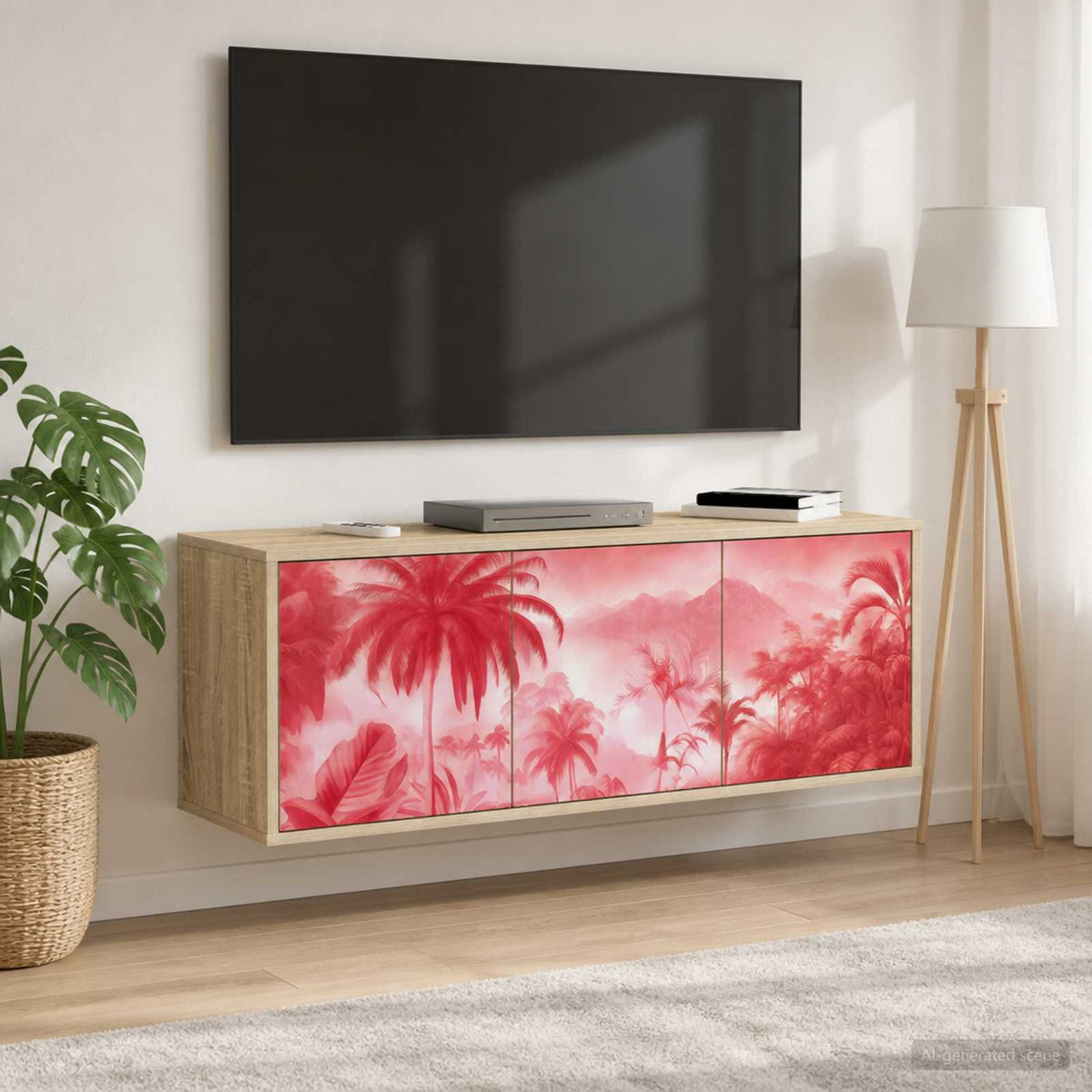 vidaXL Wall-mounted TV Cabinet AACHEN 102 x 33 x 40 cm Sonoma Oak 1