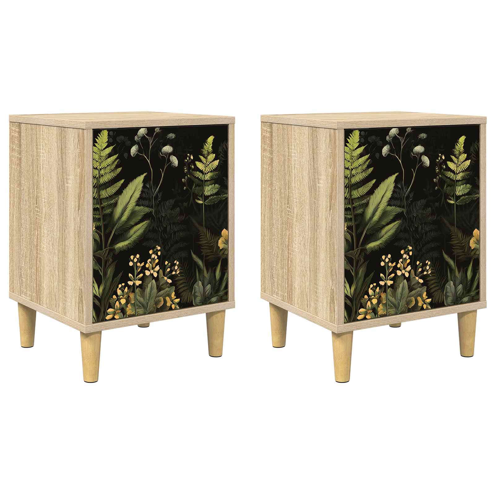 vidaXL Bedside Cabinet RHENEN 2 pcs Sonoma Oak 36 x 33 x 50 cm 2