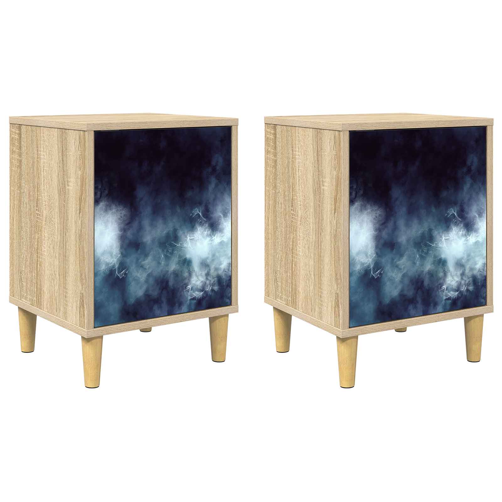 vidaXL Bedside Cabinet RAALTE 2 pcs Sonoma Oak 36 x 33 x 50 cm 2
