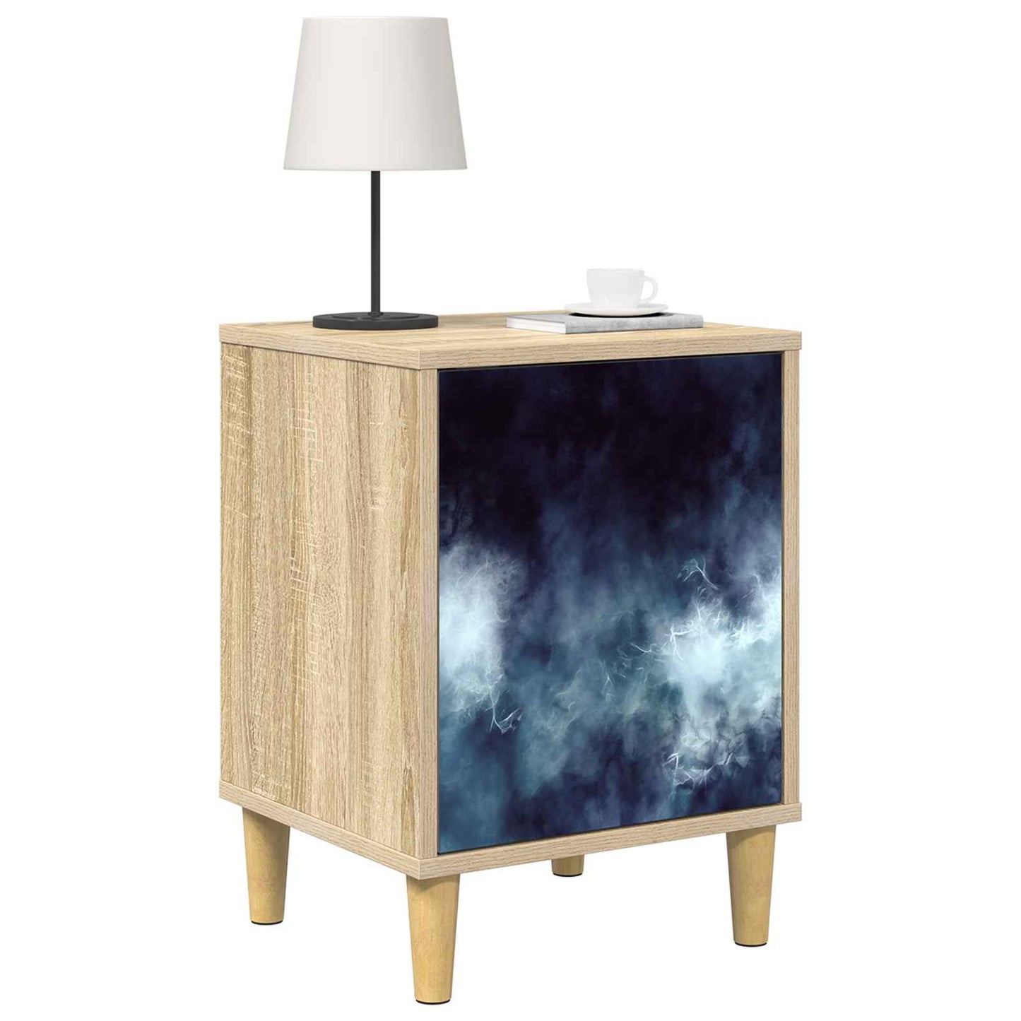 vidaXL Bedside Cabinet RAALTE 2 pcs Sonoma Oak 36 x 33 x 50 cm 3