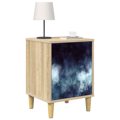 vidaXL Bedside Cabinet RAALTE 2 pcs Sonoma Oak 36 x 33 x 50 cm 3