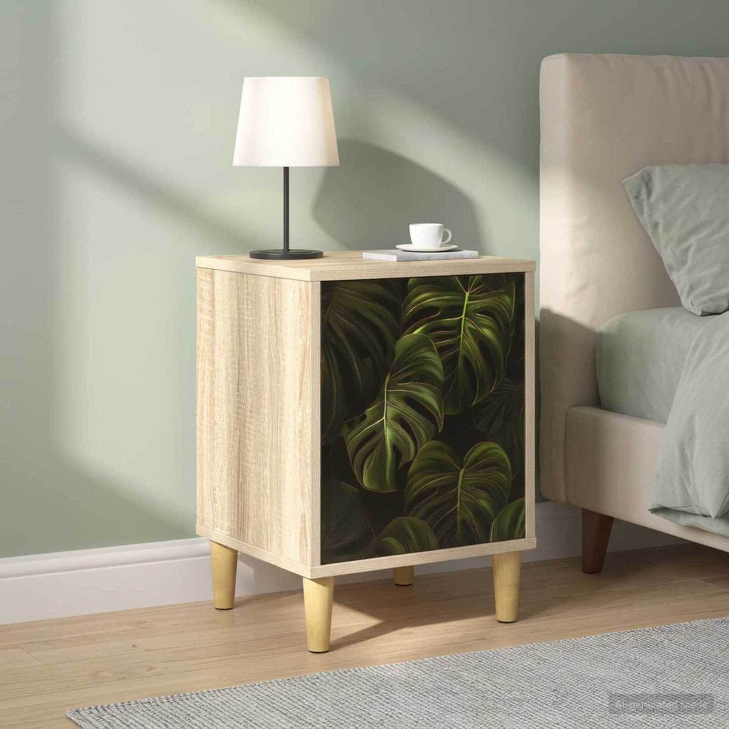 vidaXL Bedside Cabinet ELBURG 2 pcs Sonoma Oak 36 x 33 x 50 cm 1