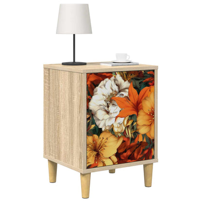 vidaXL Bedside Cabinet GENNEP 2 pcs Sonoma Oak 36 x 33 x 50 cm 3