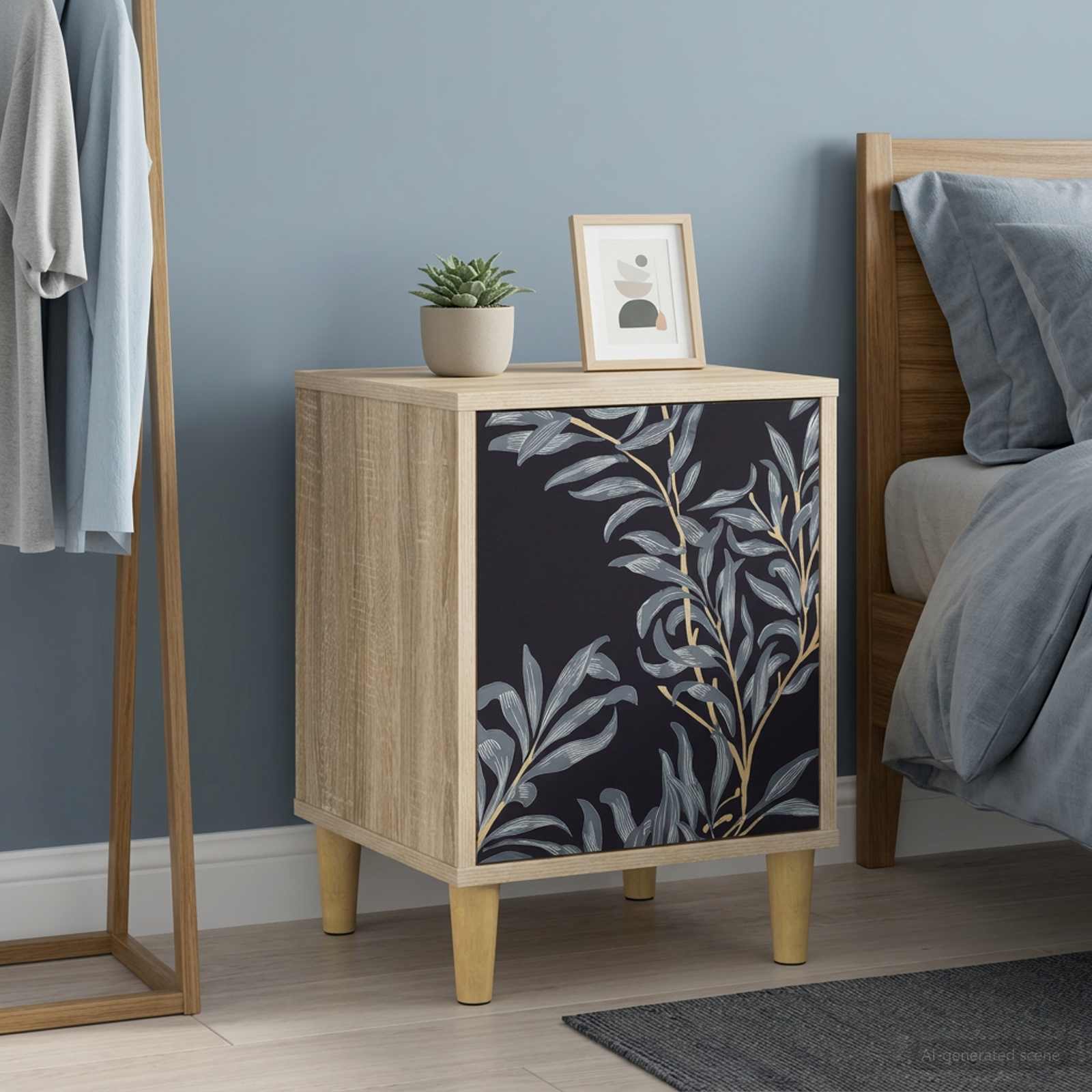 vidaXL Bedside Cabinet DOKKUM 2 pcs Sonoma Oak 36 x 33 x 50 cm 1