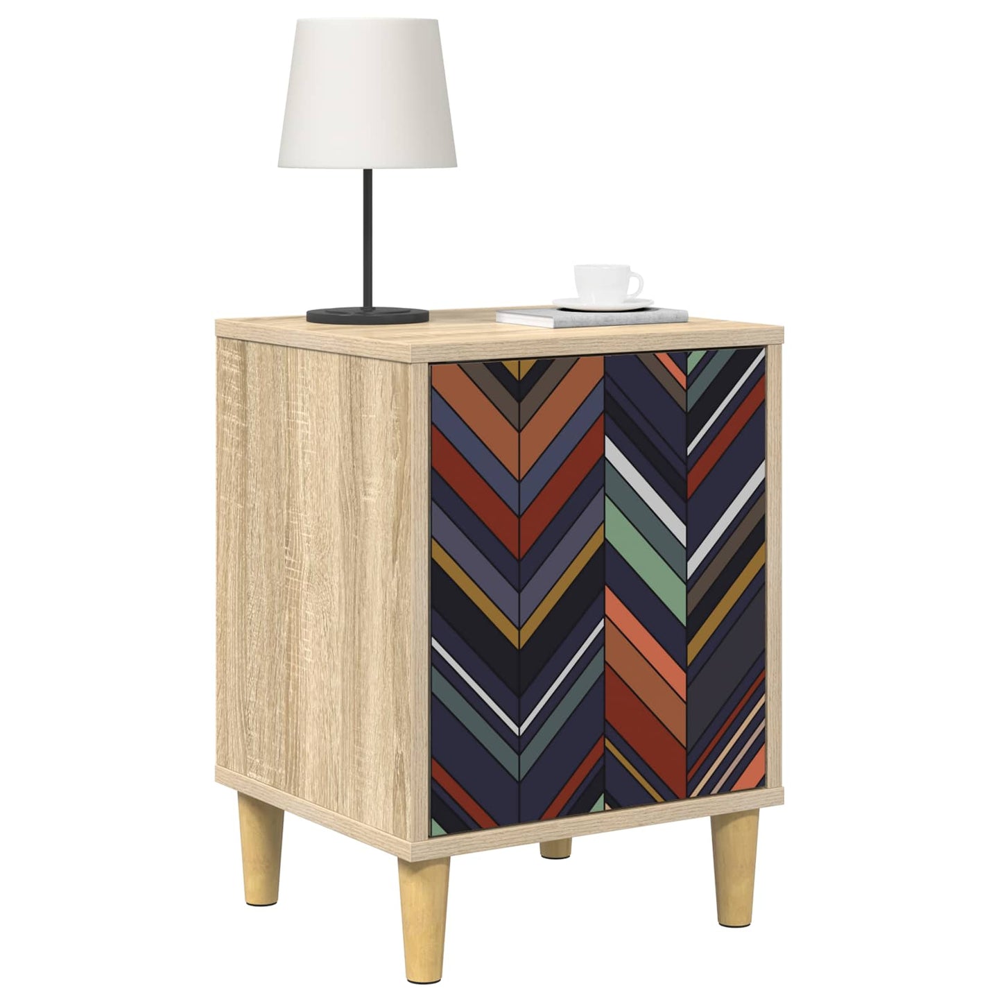vidaXL Bedside Cabinet OMMEN 2 pcs Sonoma Oak 36 x 33 x 50 cm 3
