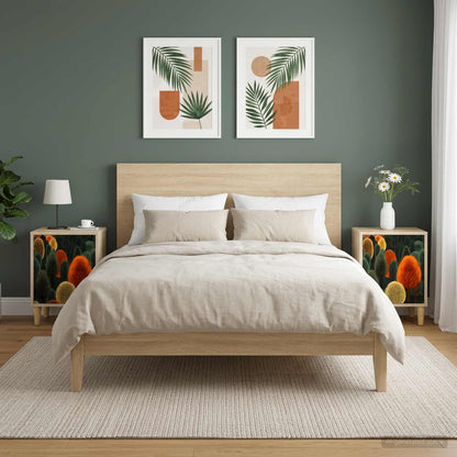 vidaXL Bedside Cabinet ZAANDAM 2 pcs Sonoma Oak 36 x 33 x 50 cm 1