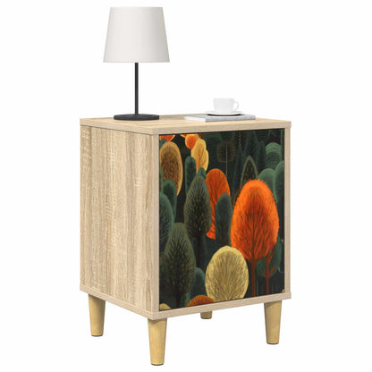 vidaXL Bedside Cabinet ZAANDAM 2 pcs Sonoma Oak 36 x 33 x 50 cm 3