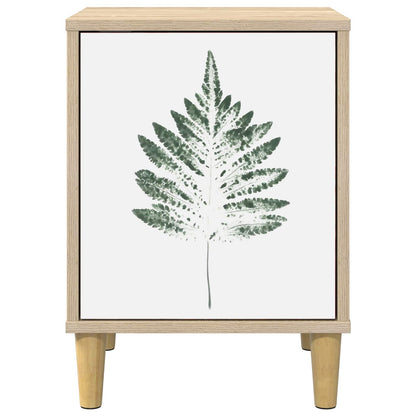 vidaXL Bedside Cabinet HANAU 2 pcs Sonoma Oak 36 x 33 x 50 cm 6
