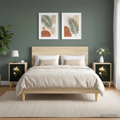 vidaXL Bedside Cabinet BREMEN 2 pcs Sonoma Oak 36 x 33 x 50 cm 1