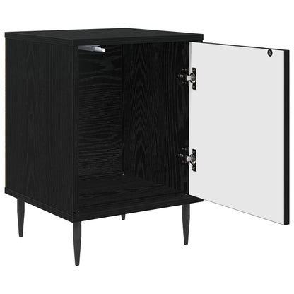 vidaXL Bedside Cabinet ELBURG 2 pcs Black Oak 36 x 33 x 51 cm 5