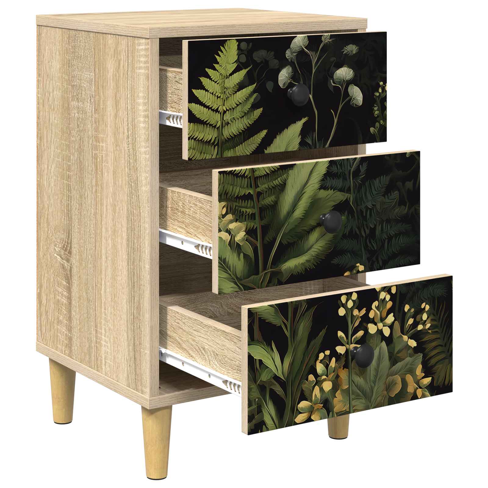 vidaXL Bedside Cabinet RHENEN Sonoma Oak 36 x 33 x 60 cm 4