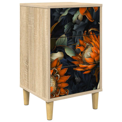 vidaXL Bedside Cabinet LOCHEM Sonoma Oak 36 x 33 x 60 cm 2