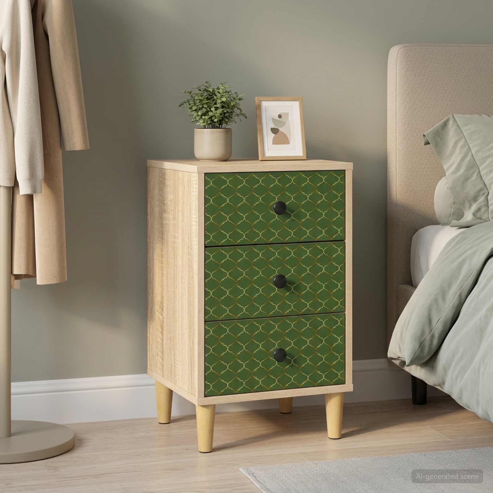 vidaXL Bedside Cabinet GELEEN Sonoma Oak 36 x 33 x 60 cm 1