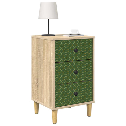 vidaXL Bedside Cabinet GELEEN Sonoma Oak 36 x 33 x 60 cm 3