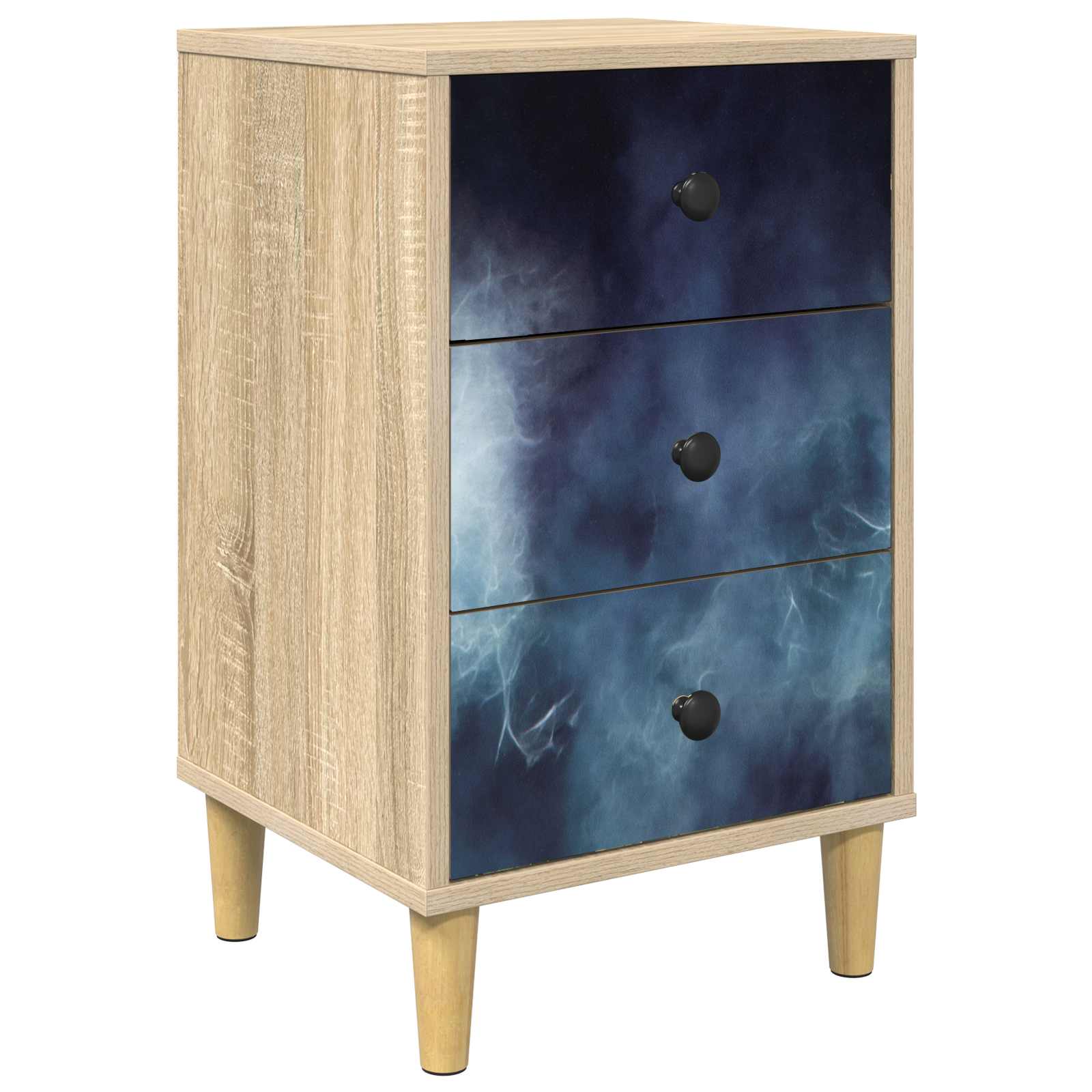 vidaXL Bedside Cabinet RAALTE Sonoma Oak 36 x 33 x 60 cm 2