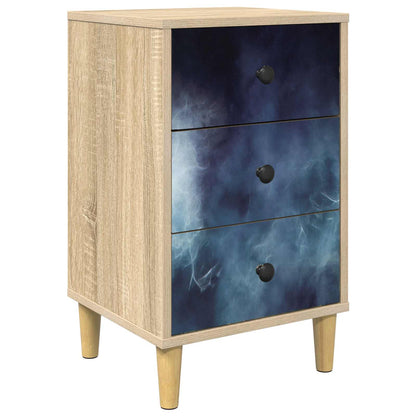 vidaXL Bedside Cabinet RAALTE Sonoma Oak 36 x 33 x 60 cm 2