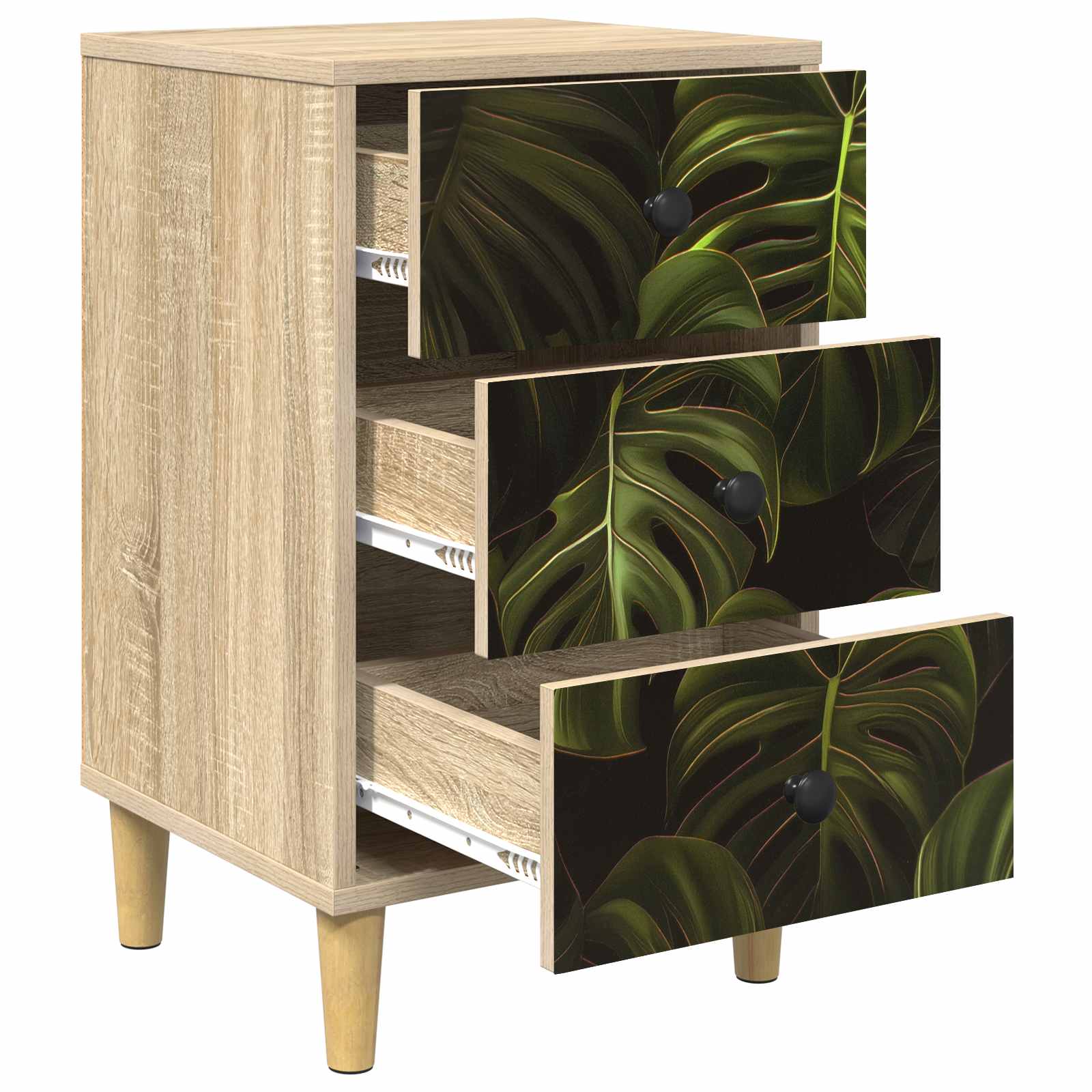 vidaXL Bedside Cabinet ELBURG Sonoma Oak 36 x 33 x 60 cm 4