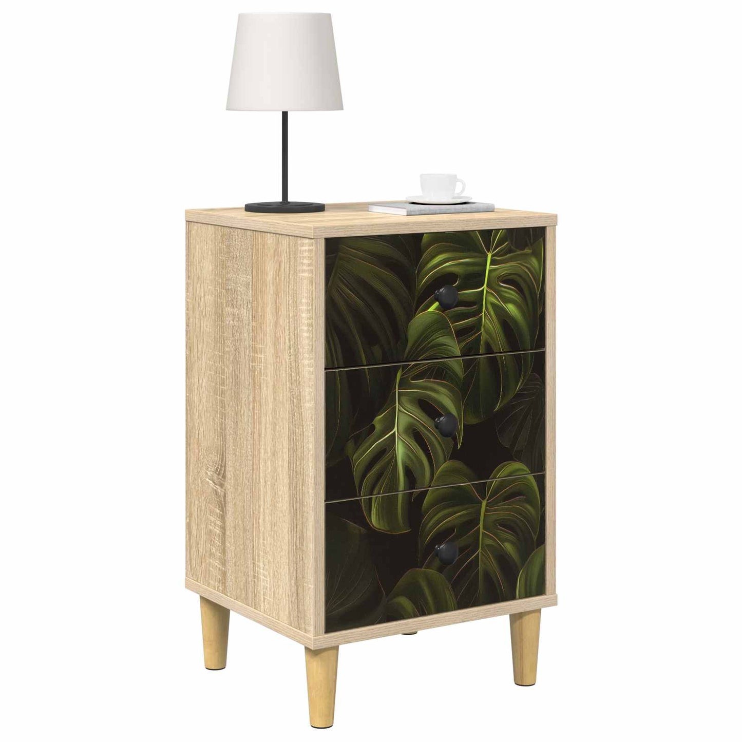 vidaXL Bedside Cabinet ELBURG Sonoma Oak 36 x 33 x 60 cm 3