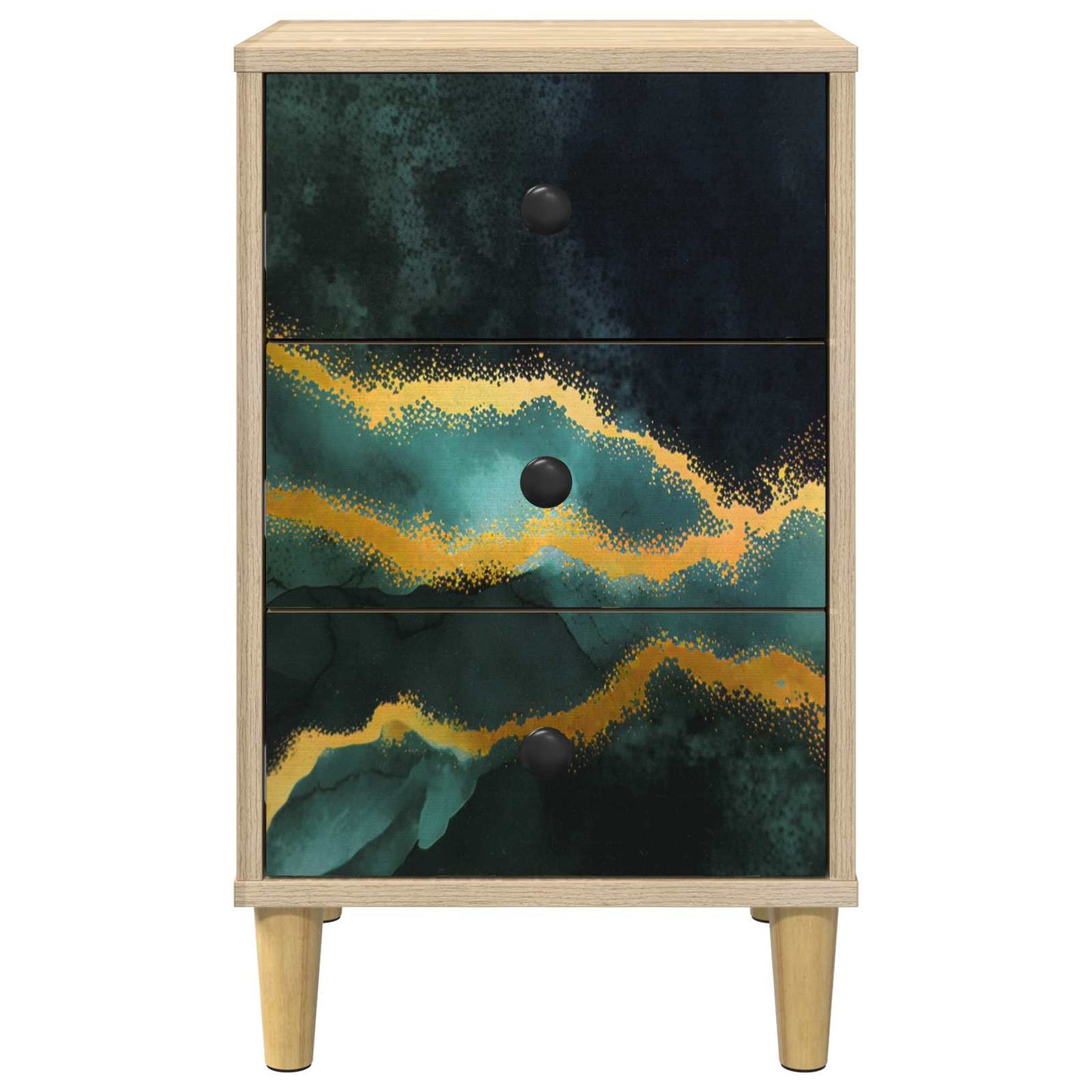 vidaXL Bedside Cabinet WIJHE Sonoma Oak 36 x 33 x 60 cm 5