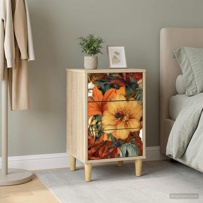 vidaXL Bedside Cabinet GENNEP Sonoma Oak 36 x 33 x 60 cm 1
