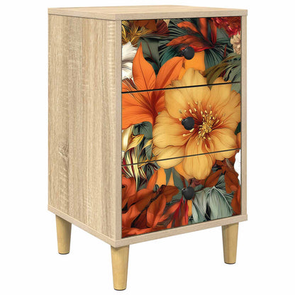 vidaXL Bedside Cabinet GENNEP Sonoma Oak 36 x 33 x 60 cm 2