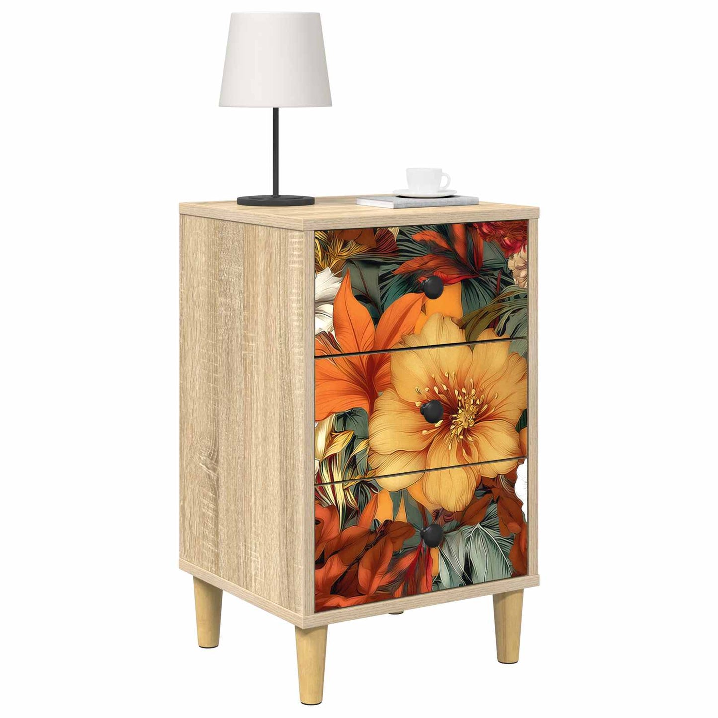 vidaXL Bedside Cabinet GENNEP Sonoma Oak 36 x 33 x 60 cm 3