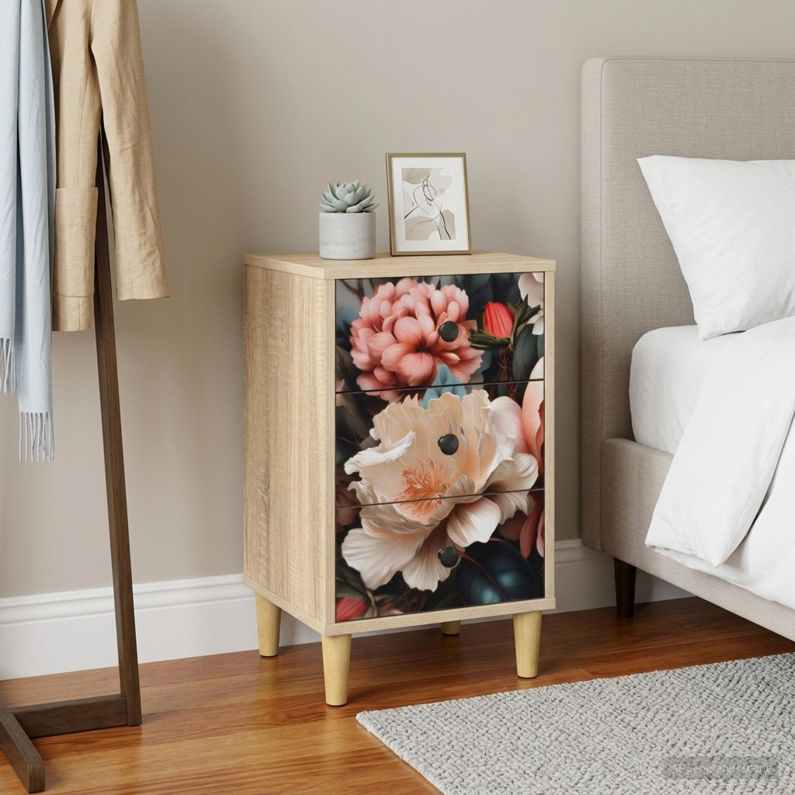 vidaXL Bedside Cabinet BORNE Sonoma Oak 36 x 33 x 60 cm 1