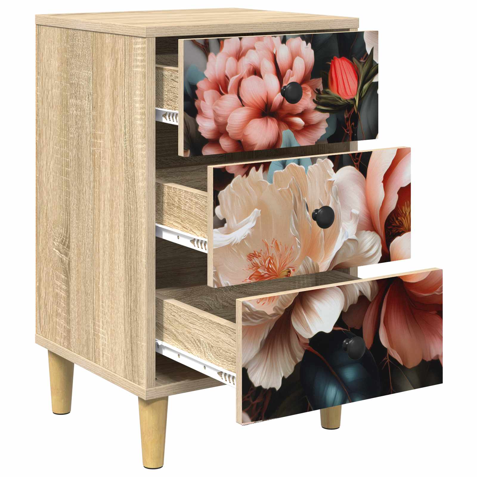 vidaXL Bedside Cabinet BORNE Sonoma Oak 36 x 33 x 60 cm 4