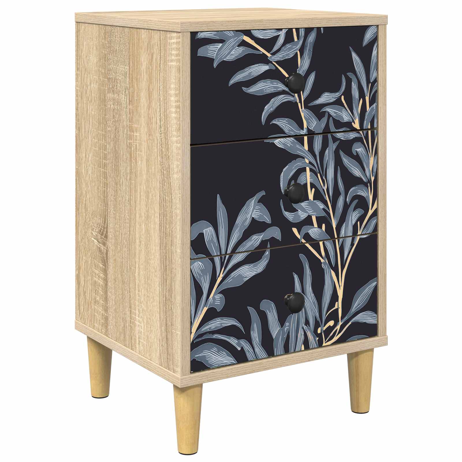 vidaXL Bedside Cabinet DOKKUM Sonoma Oak 36 x 33 x 60 cm 2