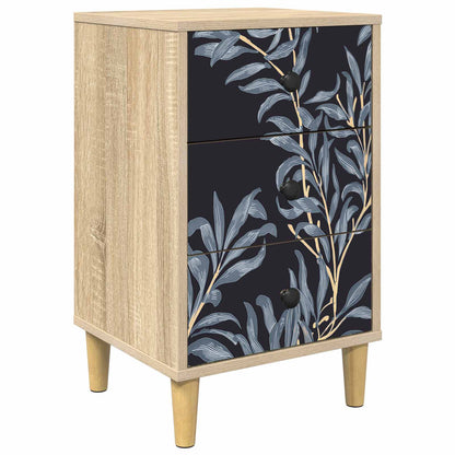 vidaXL Bedside Cabinet DOKKUM Sonoma Oak 36 x 33 x 60 cm 2