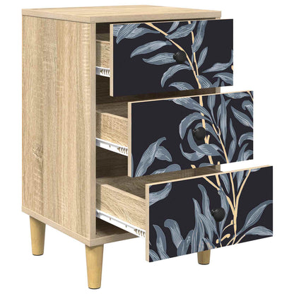 vidaXL Bedside Cabinet DOKKUM Sonoma Oak 36 x 33 x 60 cm 4