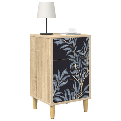 vidaXL Bedside Cabinet DOKKUM Sonoma Oak 36 x 33 x 60 cm 3
